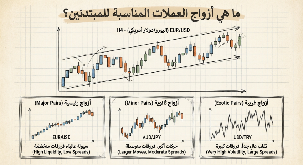 ما هي أزواج العملات المناسبة للمبتدئين؟
