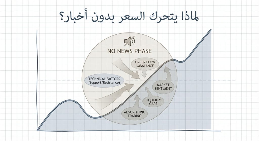لماذا يتحرك السعر بدون أخبار؟