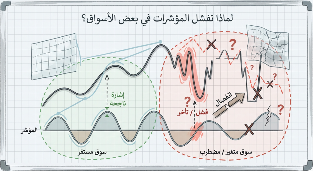 ما هو فشل المؤشرات في بعض الأسواق (Why Indicators Fail in Certain Markets)؟
